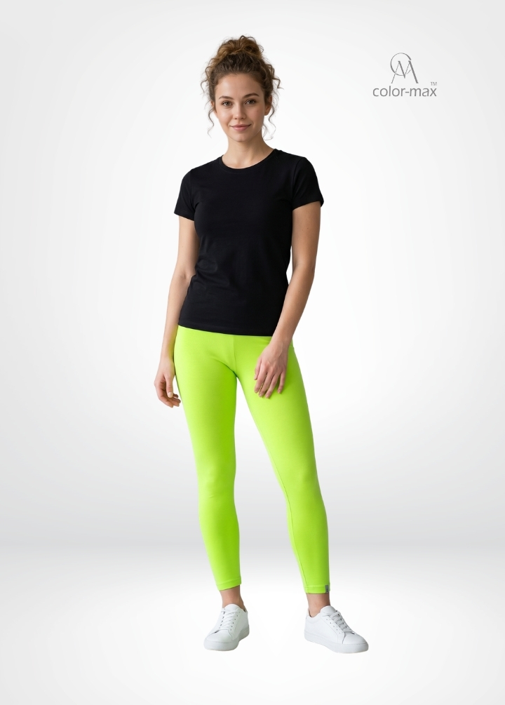 PARROT GREEN - Premium Cotton Lycra Ankle Leggings